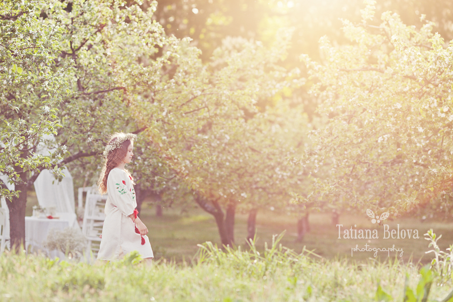 декорированная фотосессия на природе