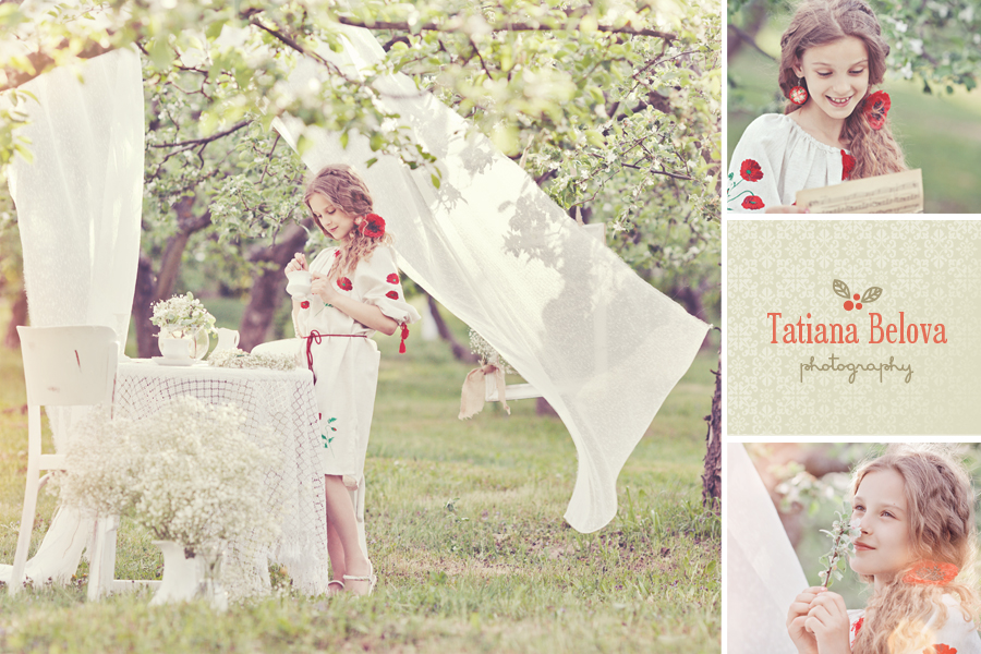 декорированная фотосессия на природе